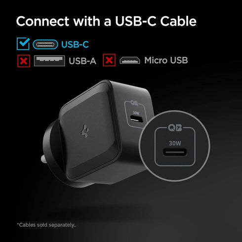 30W USB-C GaN Wall Charger