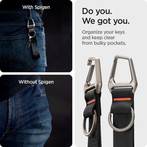 Black Strap + Key Ring